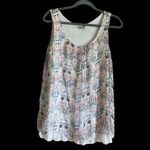 Layered floral blouse